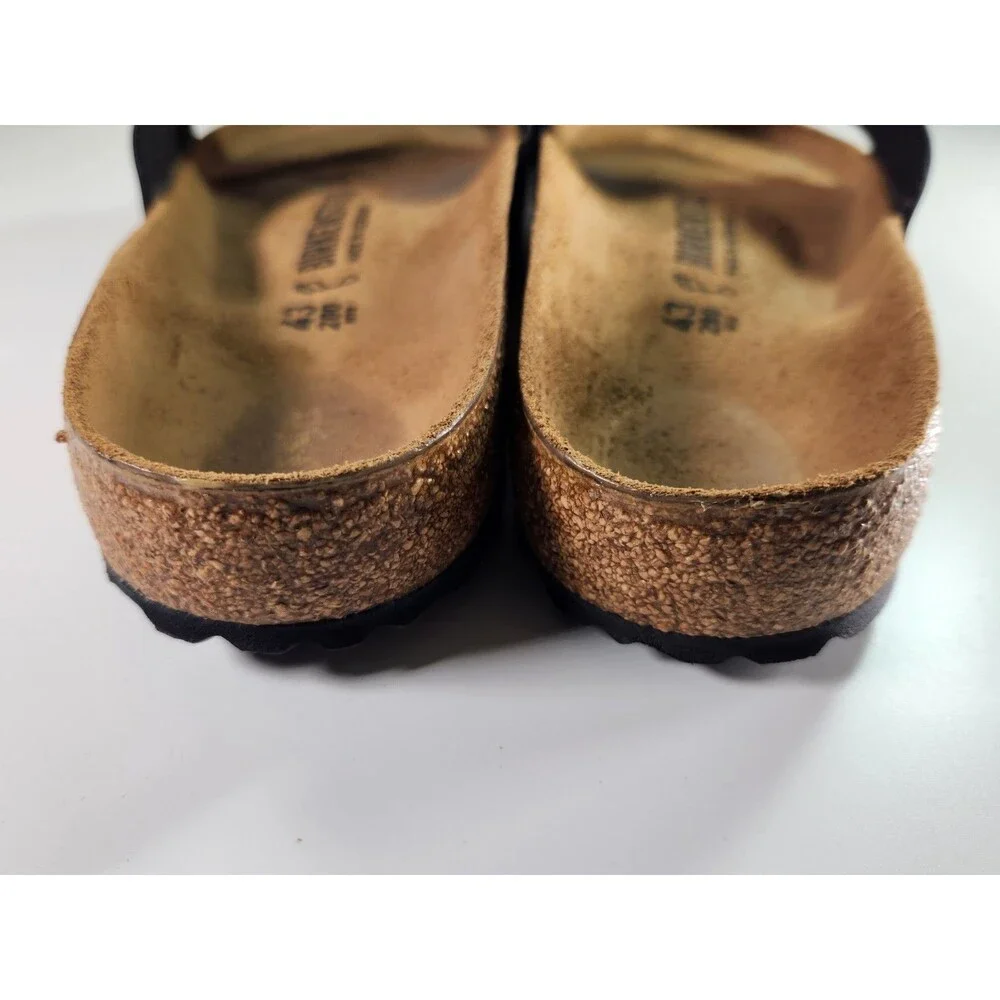 Birkenstock Madrid Mens Slide Sandals Black Cork Footbed EU 43 US 10 10.5 Reg